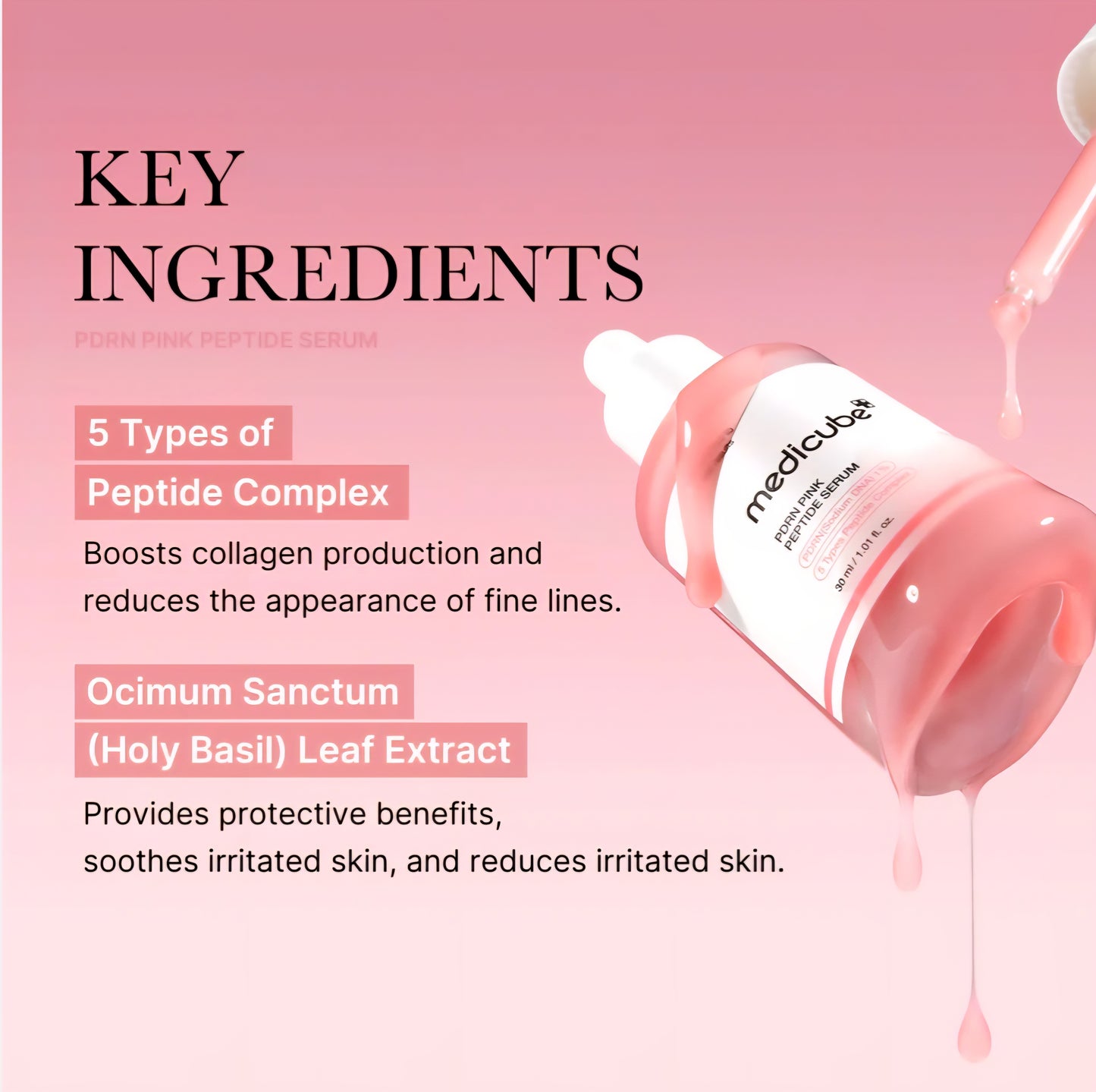 Medicube PDRN +Peptide Pink Glow Serum